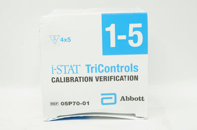Abbott 05P70-01 I-Stat TriControls Calibration Verification 1-5 (x) - Box of 20